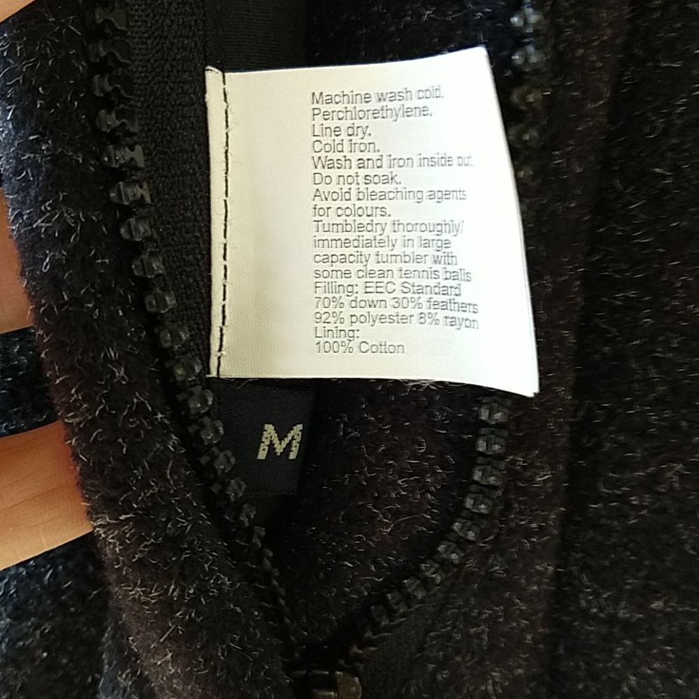 PART TWO Copenhagen Reversible Black Down Puffer Vest Canvas & Fleece M - Picture 4 of 15